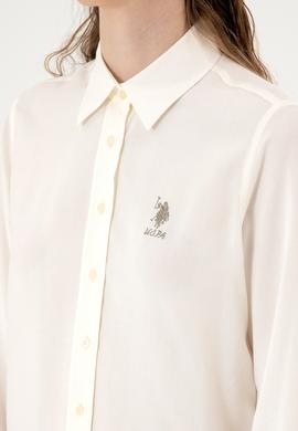 Kadın Beyaz Uzun Kollu Gömlek - 50316429034