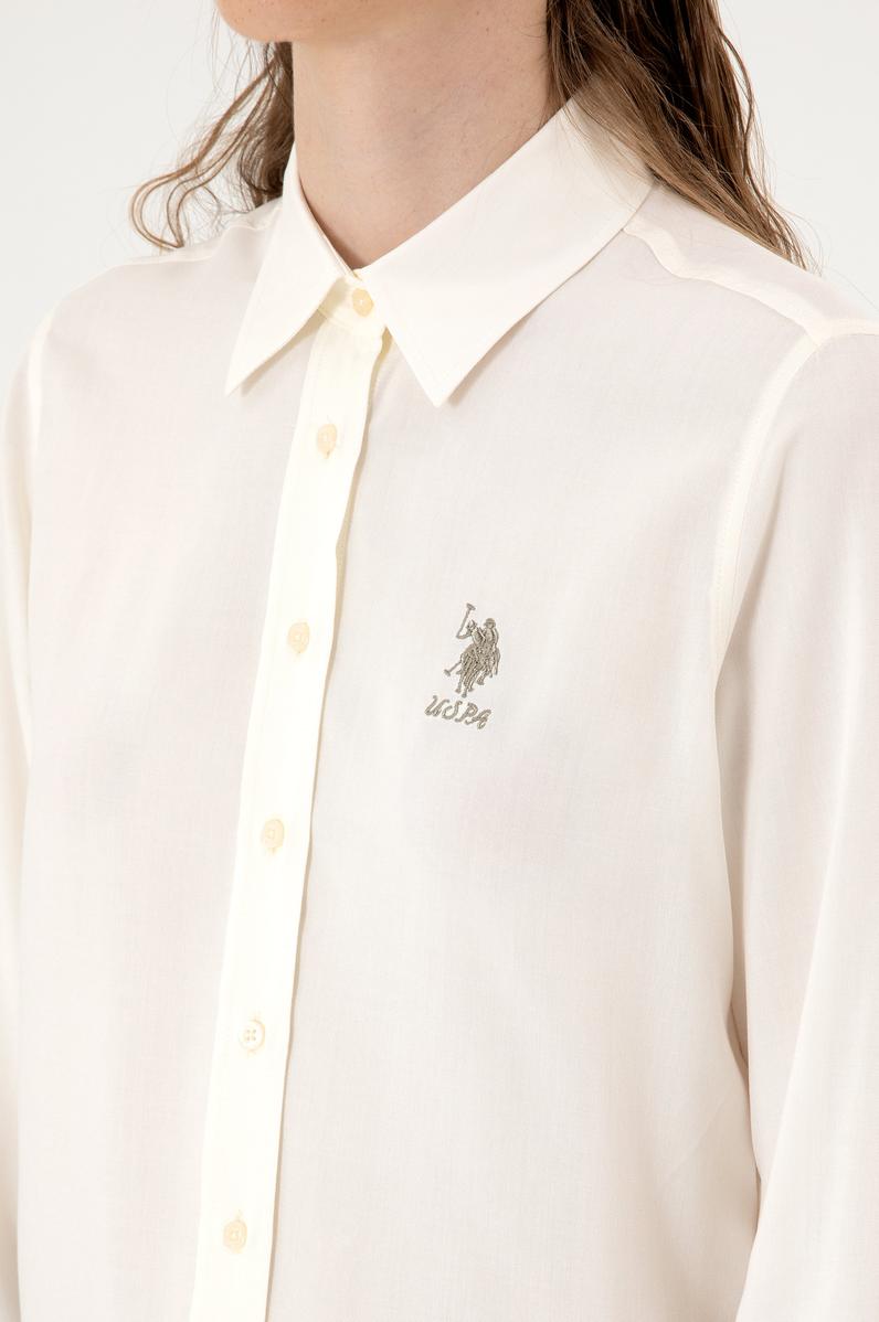 Kadın Beyaz Uzun Kollu Gömlek