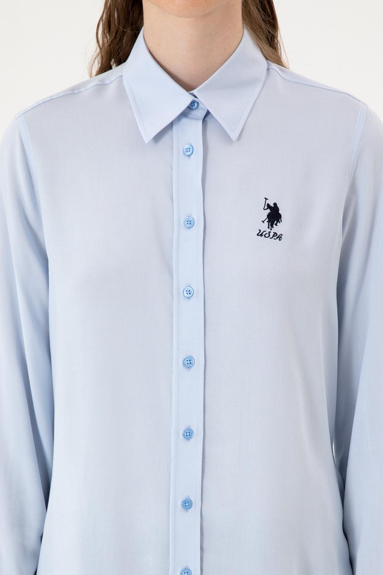 Kadın Açık Mavi Uzun Kollu Gömlek - 50316429020