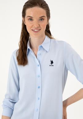 Kadın Açık Mavi Uzun Kollu Gömlek - 50316429020