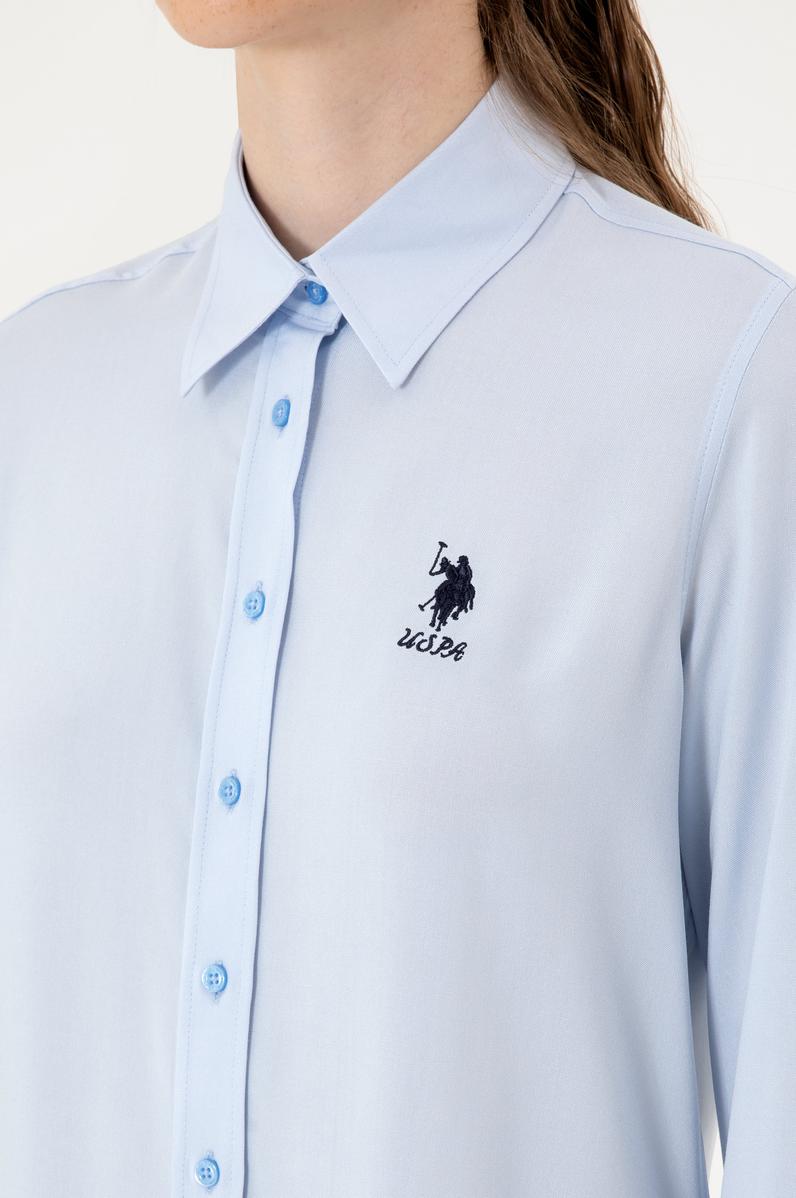 Kadın Açık Mavi Uzun Kollu Gömlek