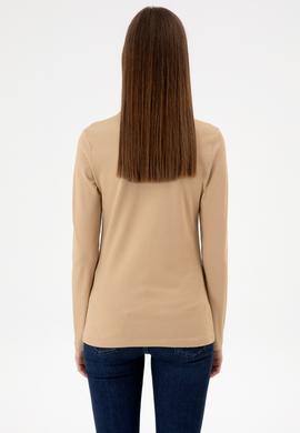 Kadın Kum Basic Polo Yaka Sweatshırt - 50313593086