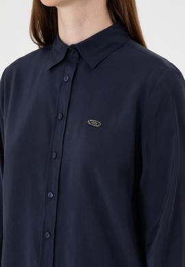 Kadın Lacivert Uzun Kollu Gömlek - 50271862036