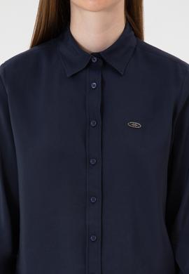 Kadın Lacivert Uzun Kollu Gömlek - 50271862036