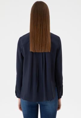 Kadın Lacivert Uzun Kollu Gömlek - 50271862036