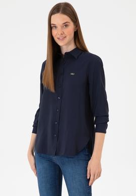 Kadın Lacivert Uzun Kollu Gömlek - 50271862036
