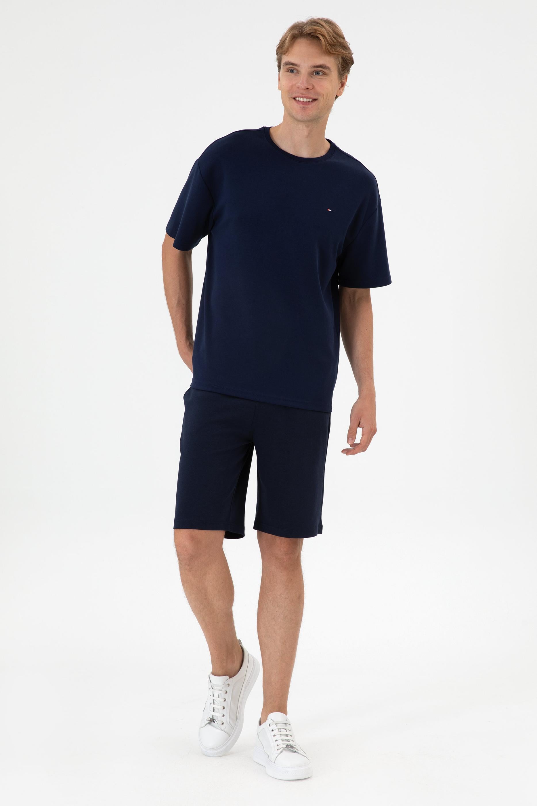 Erkek Lacivert Örme Şort