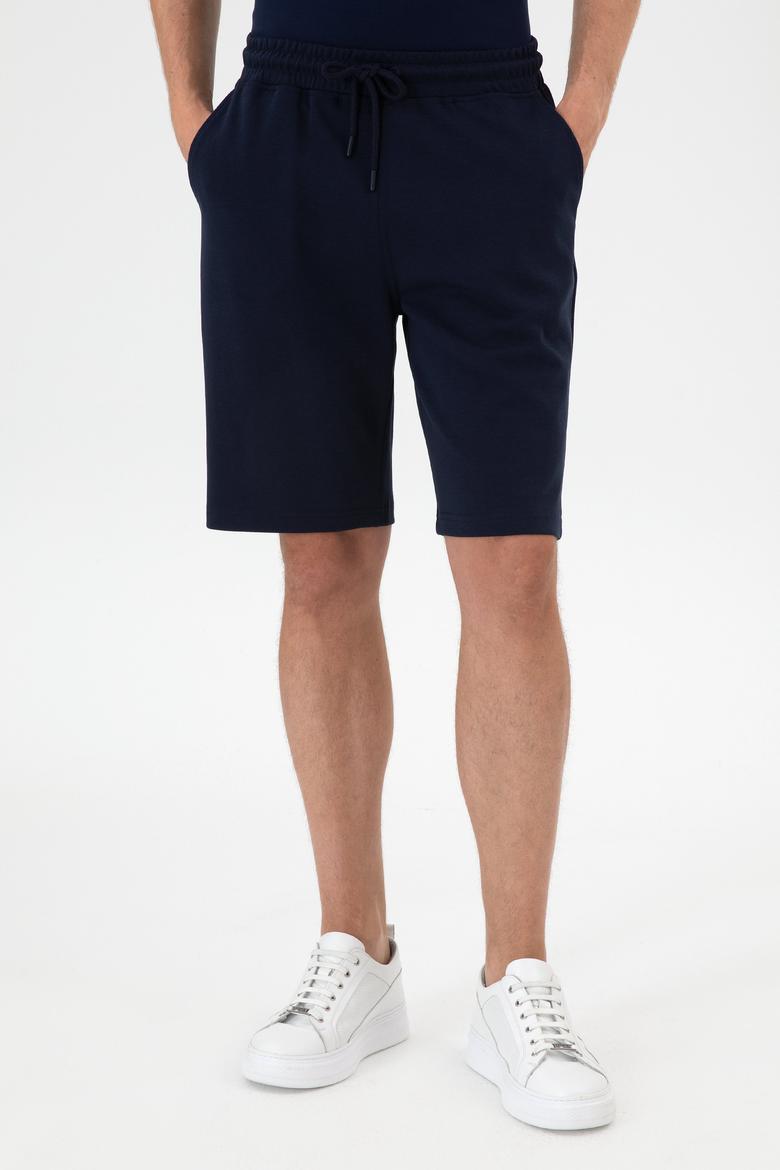Erkek Lacivert Örme Şort - 50307310007