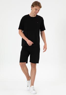 Erkek Siyah Örme Şort - 50307310017