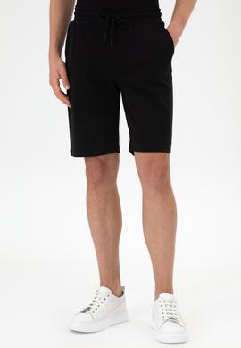 Erkek Siyah Örme Şort - 50307310017