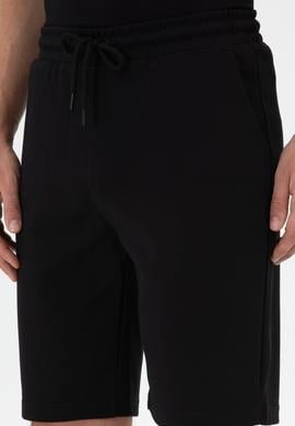Erkek Siyah Örme Şort - 50307310017