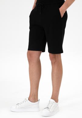 Erkek Siyah Örme Şort - 50306964016