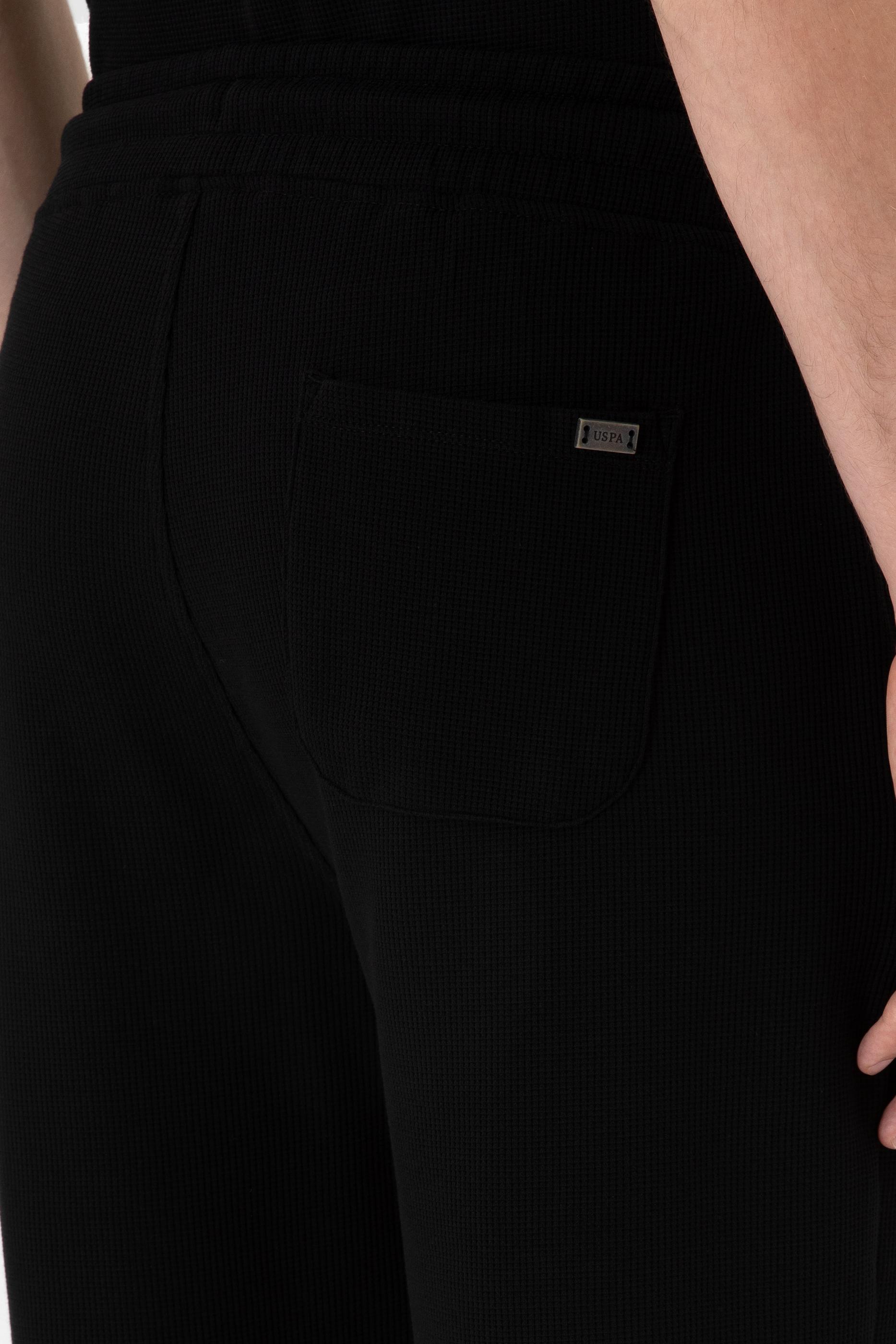 Erkek Siyah Örme Şort