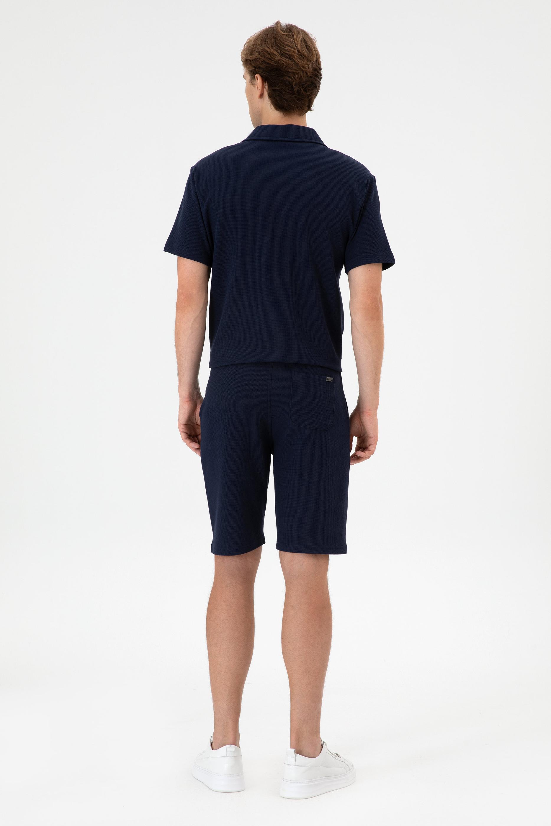 Erkek Lacivert Örme Şort