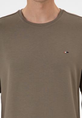 Erkek Comfort Fit Bisiklet Yaka Vizon Tişört - 50307322070