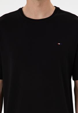 Erkek Comfort Fit Bisiklet Yaka Siyah Tişört - 50307322050