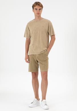 Erkek Haki Örme Şort - 50306976026