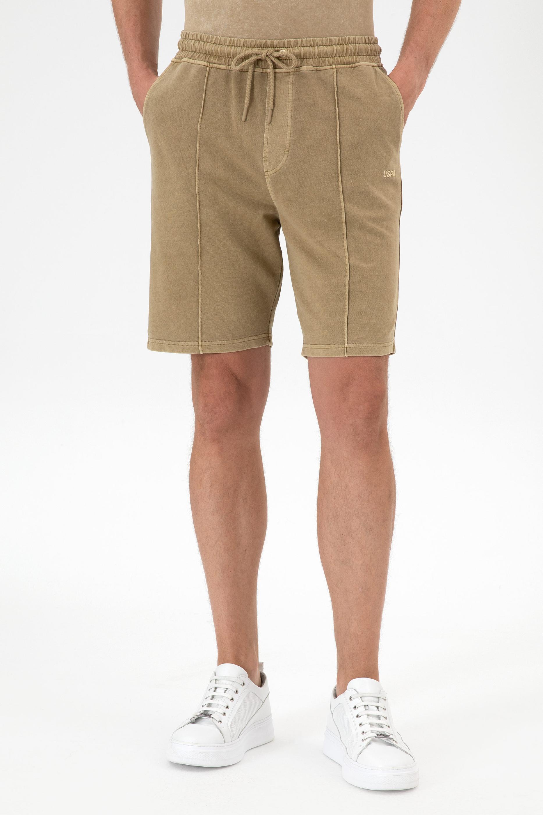 Erkek Haki Örme Şort