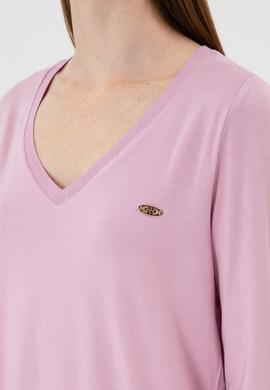 Kadın Açık Manolya V Yaka Sweatshirt - 50256286045