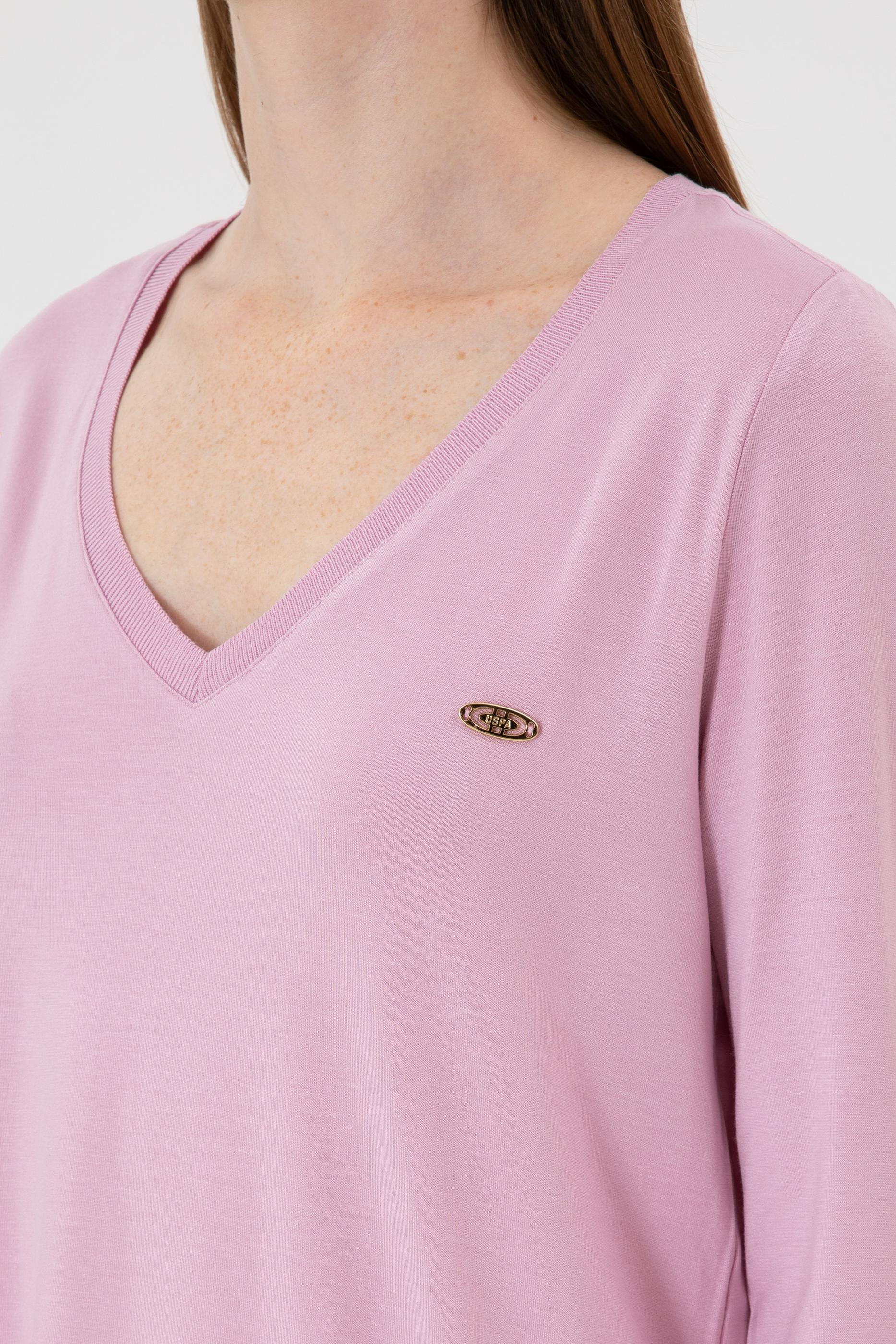 Kadın Açık Manolya V Yaka Sweatshirt