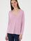 Kadın Açık Manolya V Yaka Sweatshirt