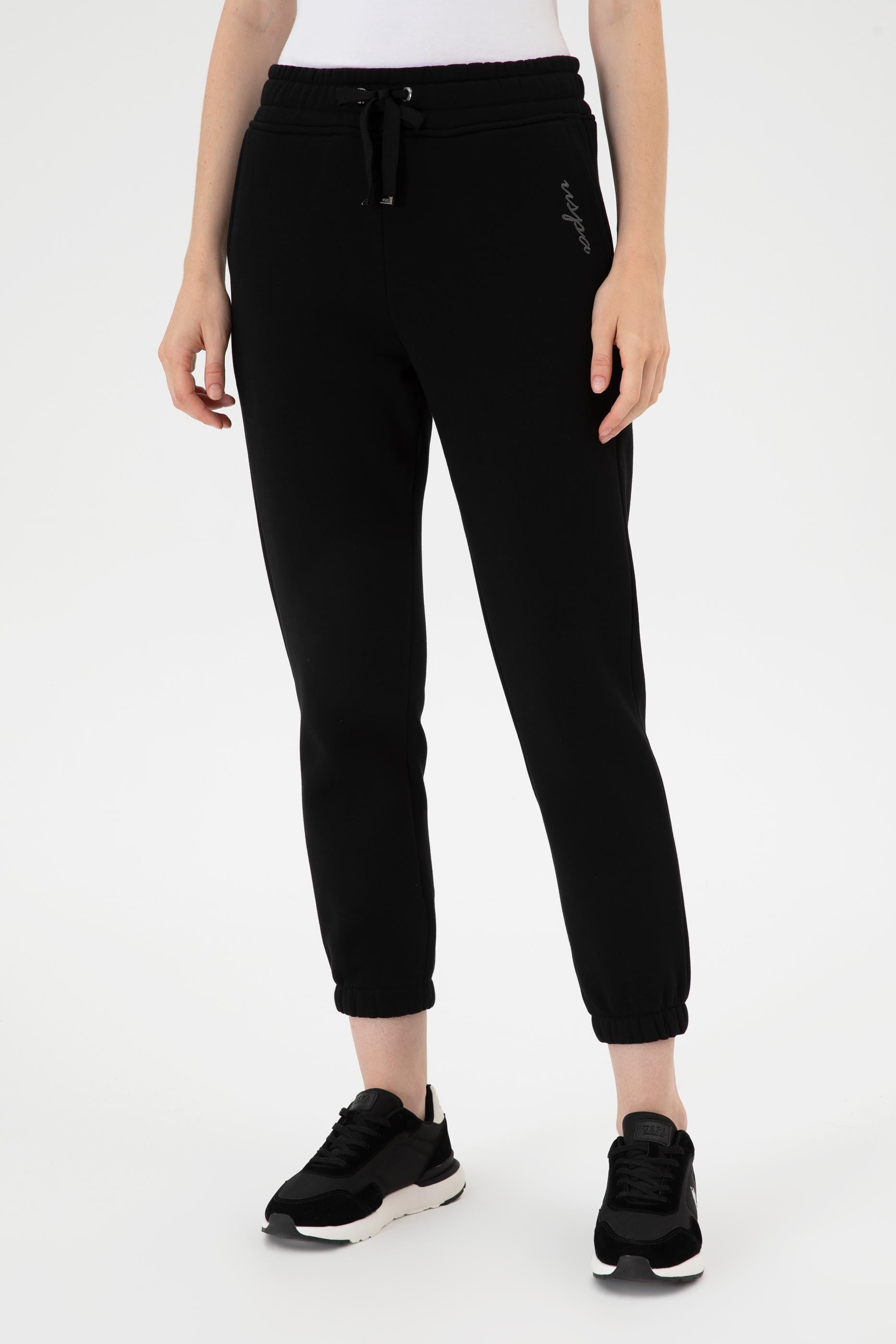 Kadın Siyah Şardonlu Jogger Eşofman Altı