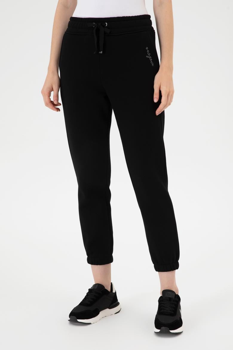 Kadın Siyah Şardonlu Jogger Eşofman Altı - 50313581005