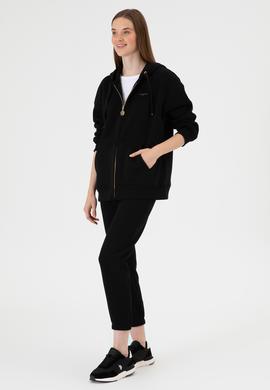 Kadın Siyah Şardonlu Jogger Eşofman Altı - 50313581005