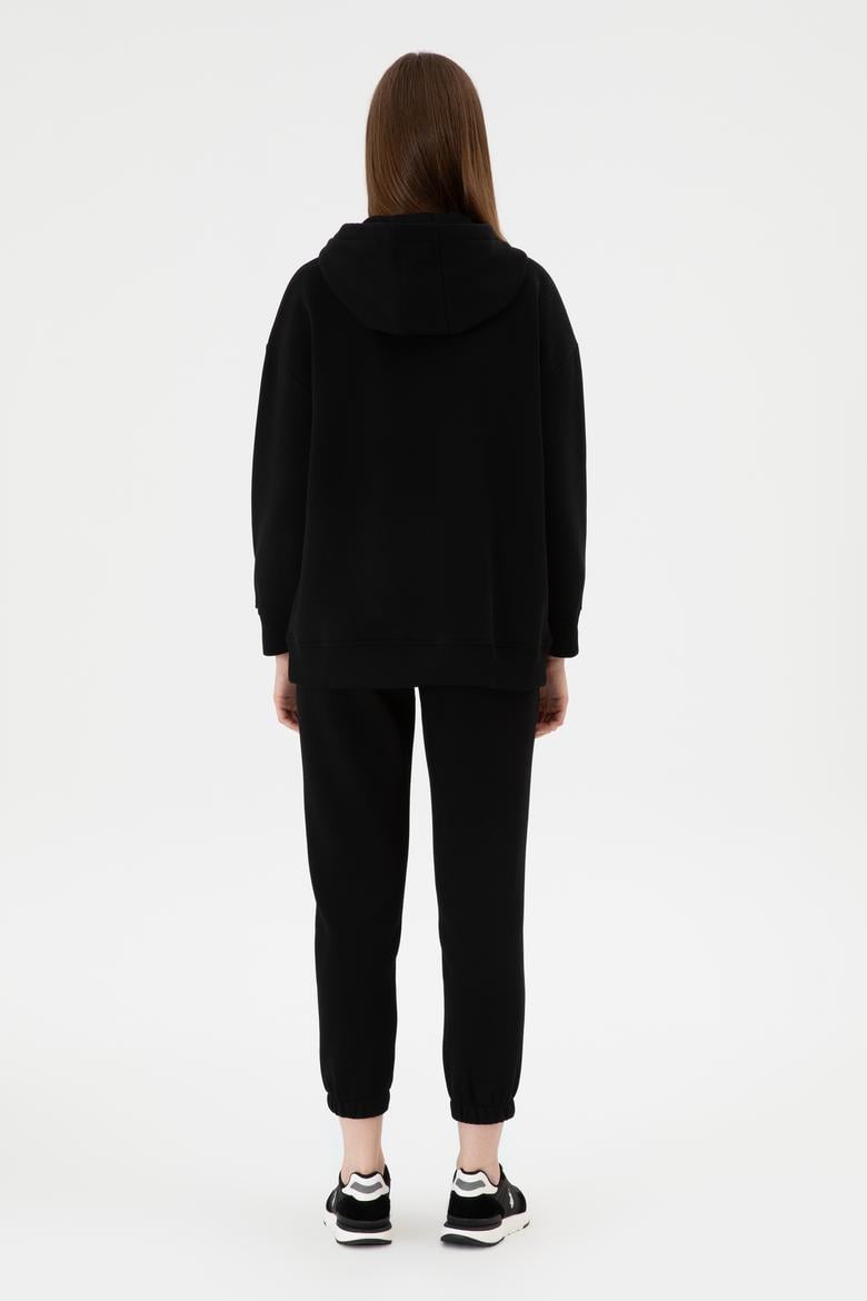 Kadın Siyah Şardonlu Jogger Eşofman Altı - 50313581005