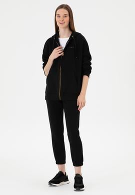 Kadın Siyah Şardonlu Jogger Eşofman Altı - 50313581005