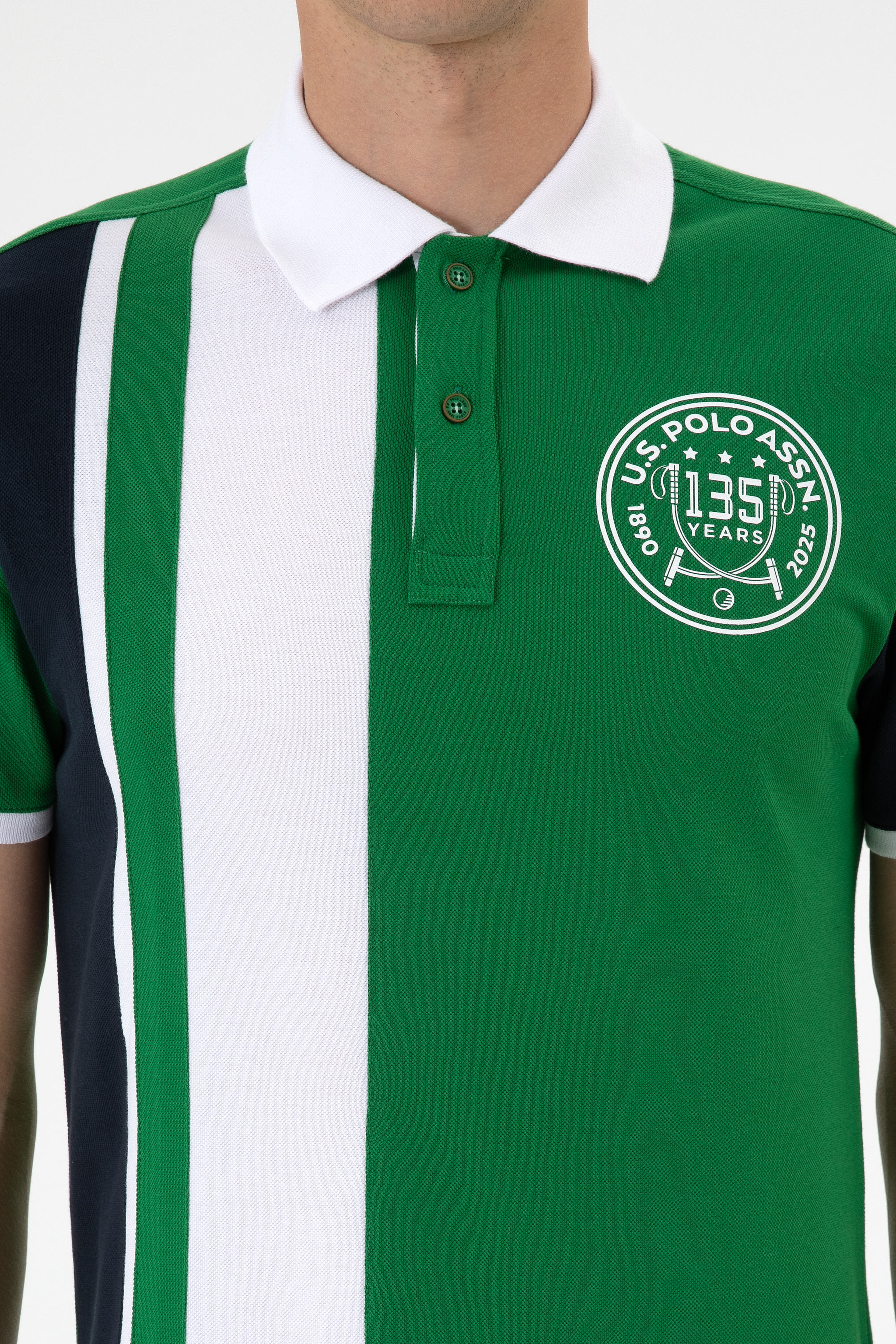 Erkek Regular Fit Polo Yaka Yeşil Tişört - Image 6