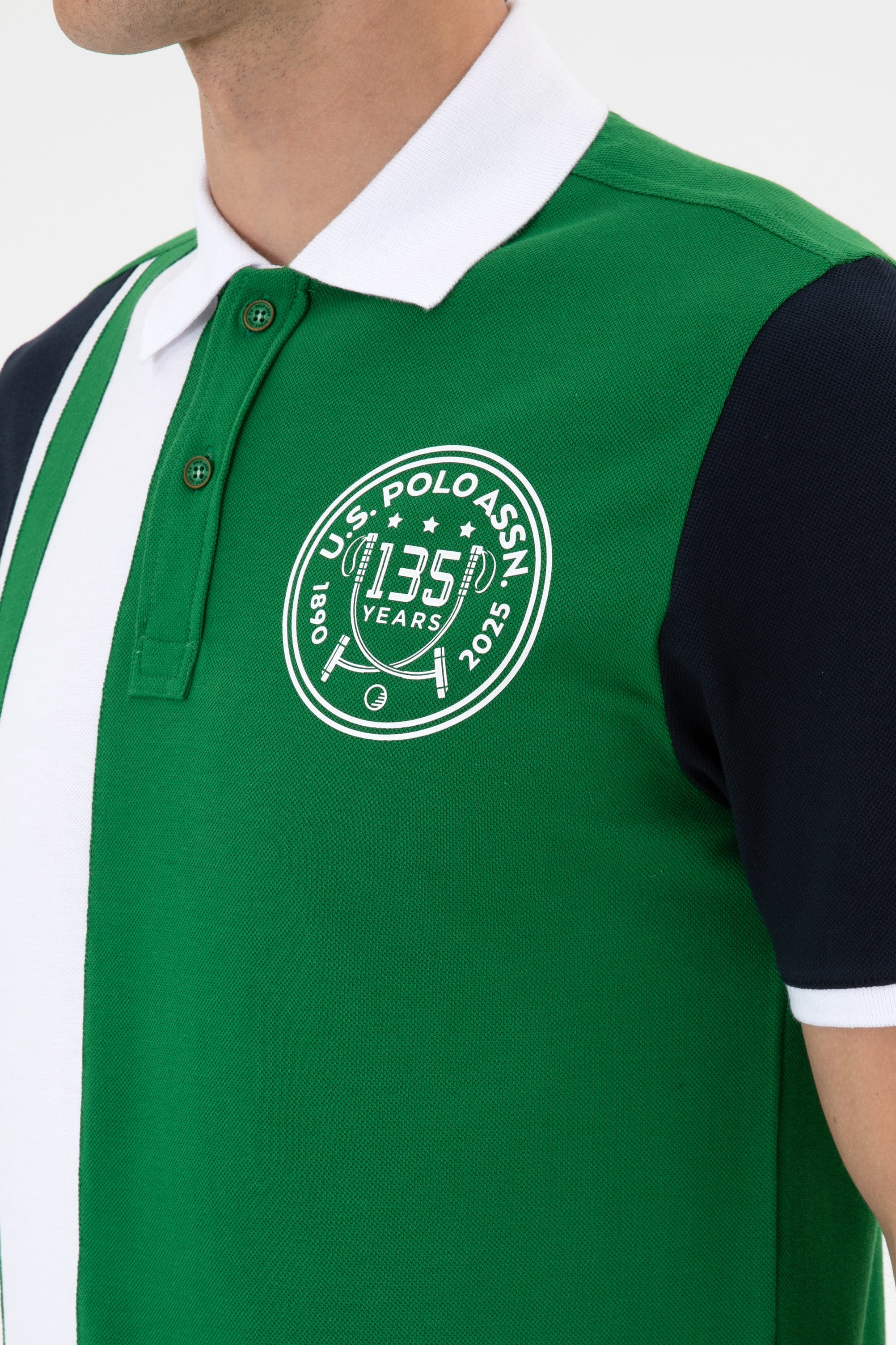 Erkek Regular Fit Polo Yaka Yeşil Tişört