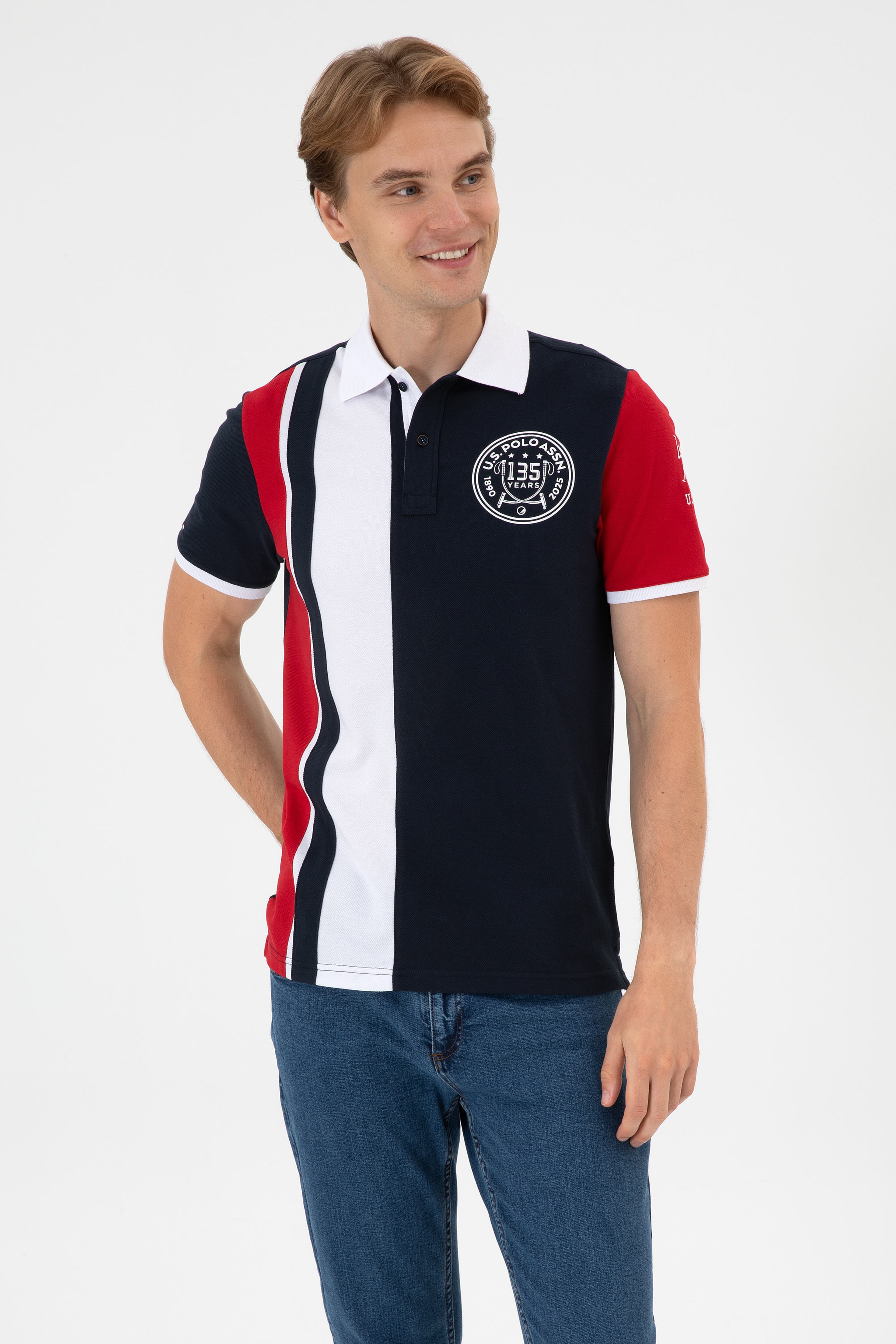 Erkek Regular Fit Polo Yaka Lacivert Tişört - Image 3