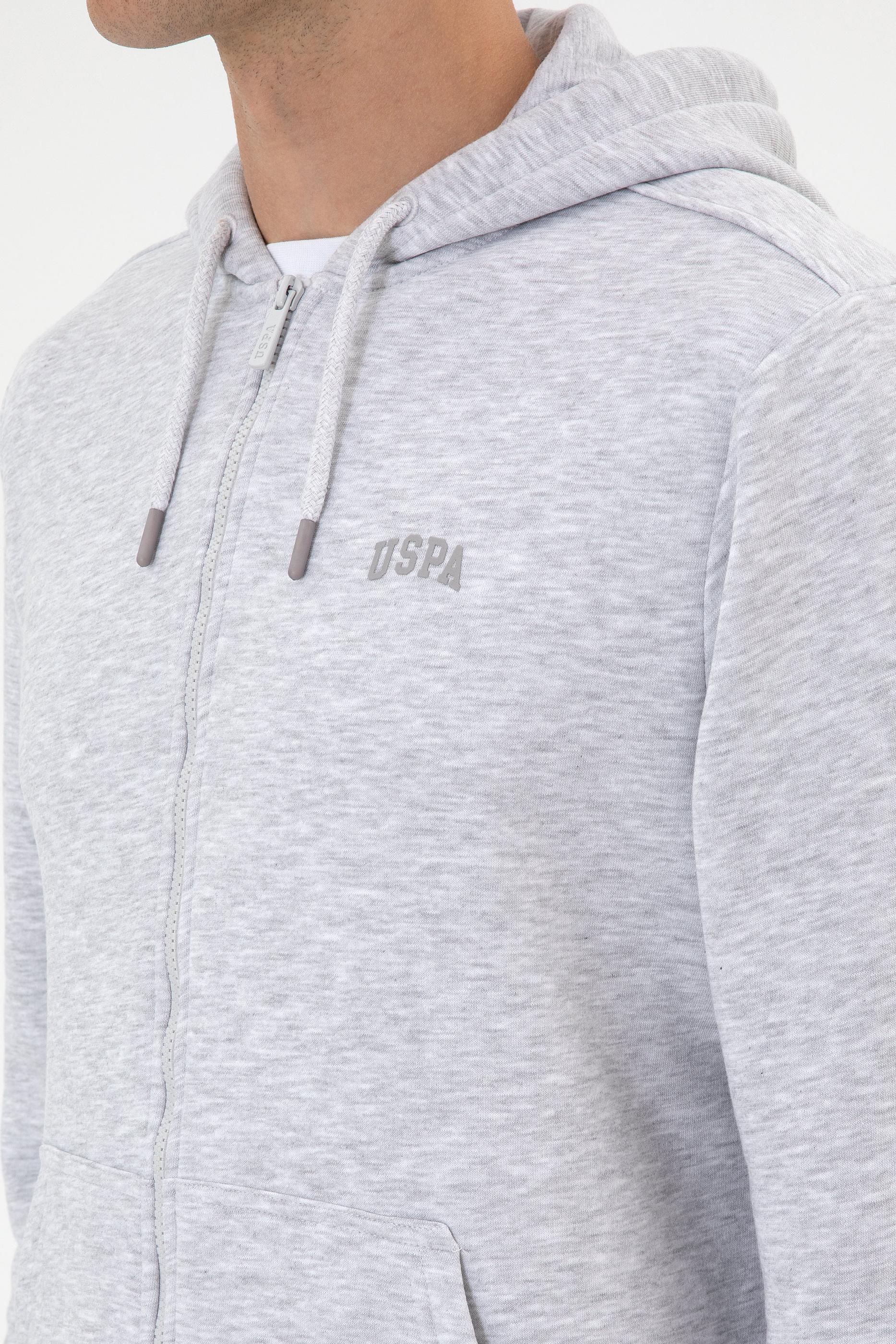 Erkek Regular Fit Açık Gri Şardonlu Örme Hırka