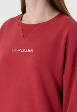 Kadın Vişne Bisiklet Yaka Sweathırt - 50313562047