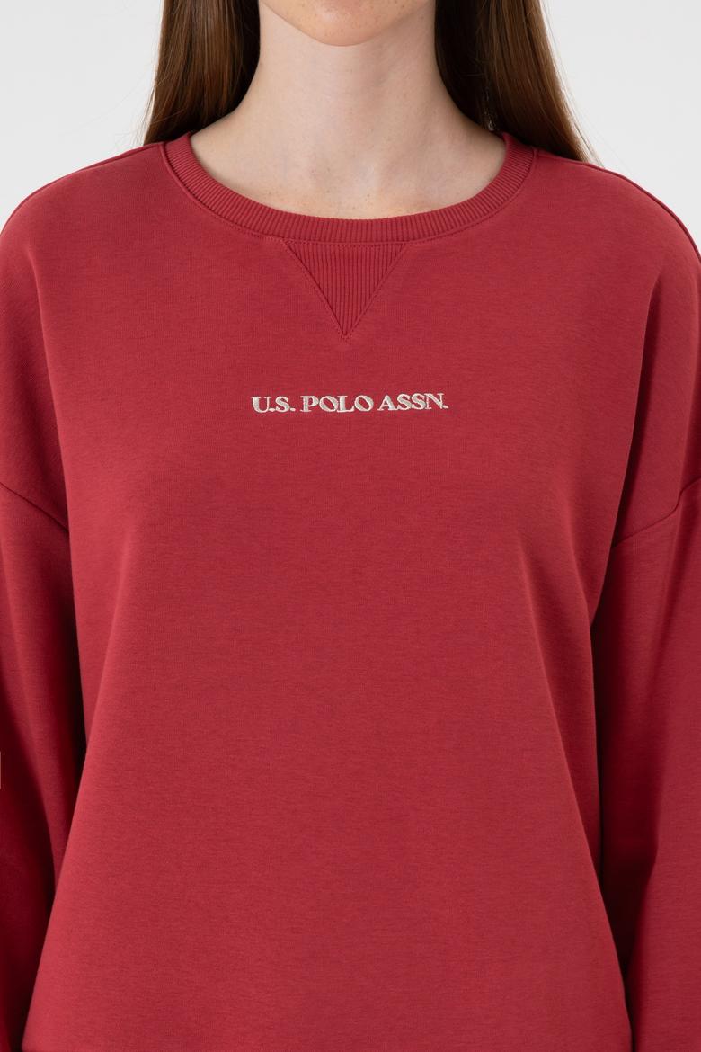 Kadın Vişne Bisiklet Yaka Sweathırt - 50313562047