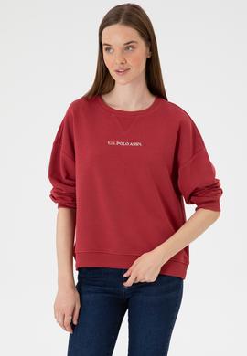 Kadın Vişne Bisiklet Yaka Sweathırt - 50313562047