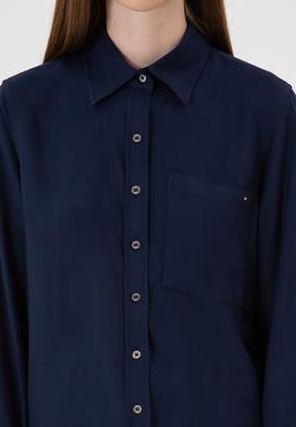 Kadın Lacivert Uzun Kollu Gömlek - 50316412005