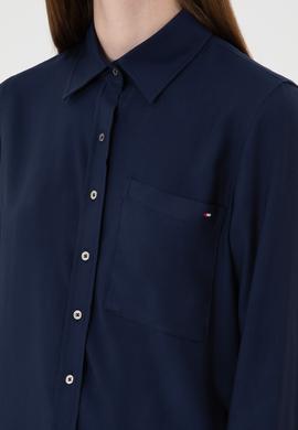 Kadın Lacivert Uzun Kollu Gömlek - 50316412005