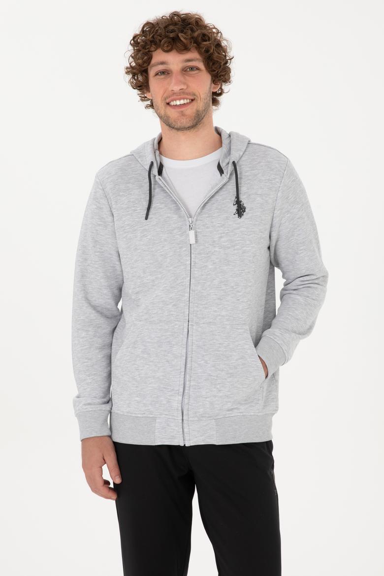 Erkek Regular Fit Açık Gri Örme Hırka