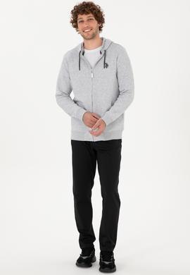 Erkek Regular Fit Açık Gri Örme Hırka - 50313748140