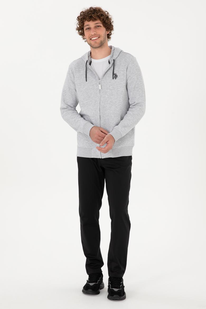 Erkek Regular Fit Açık Gri Örme Hırka - 50313748140