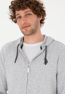 Erkek Regular Fit Açık Gri Örme Hırka - 50313748140