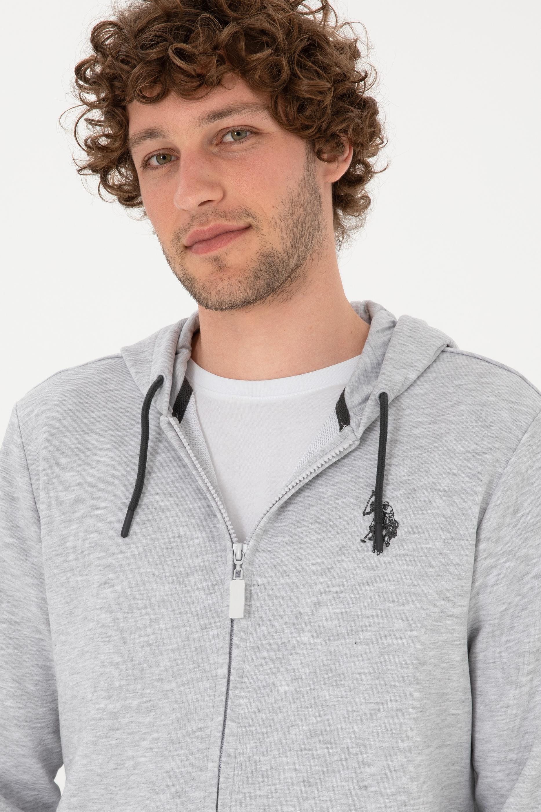 Erkek Regular Fit Açık Gri Örme Hırka