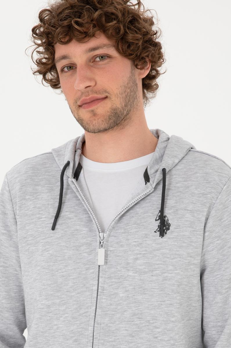 Erkek Regular Fit Açık Gri Örme Hırka