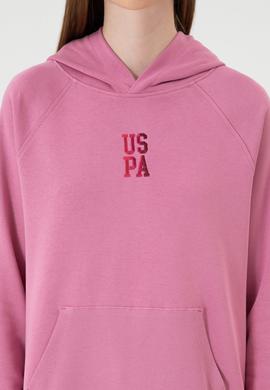 Kadın Koyu Pembe Yırtmaçlı Kapüşonlu Sweatshırt - 50313611007