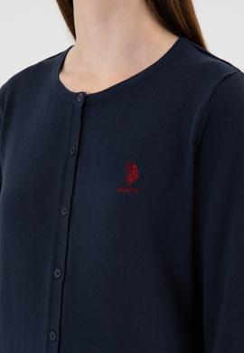 Kadın Lacivert Basic Triko Hırka - 50313624040