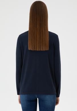 Kadın Lacivert Basic Triko Hırka - 50313624040
