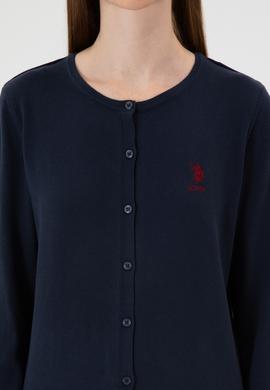 Kadın Lacivert Basic Triko Hırka - 50313624040