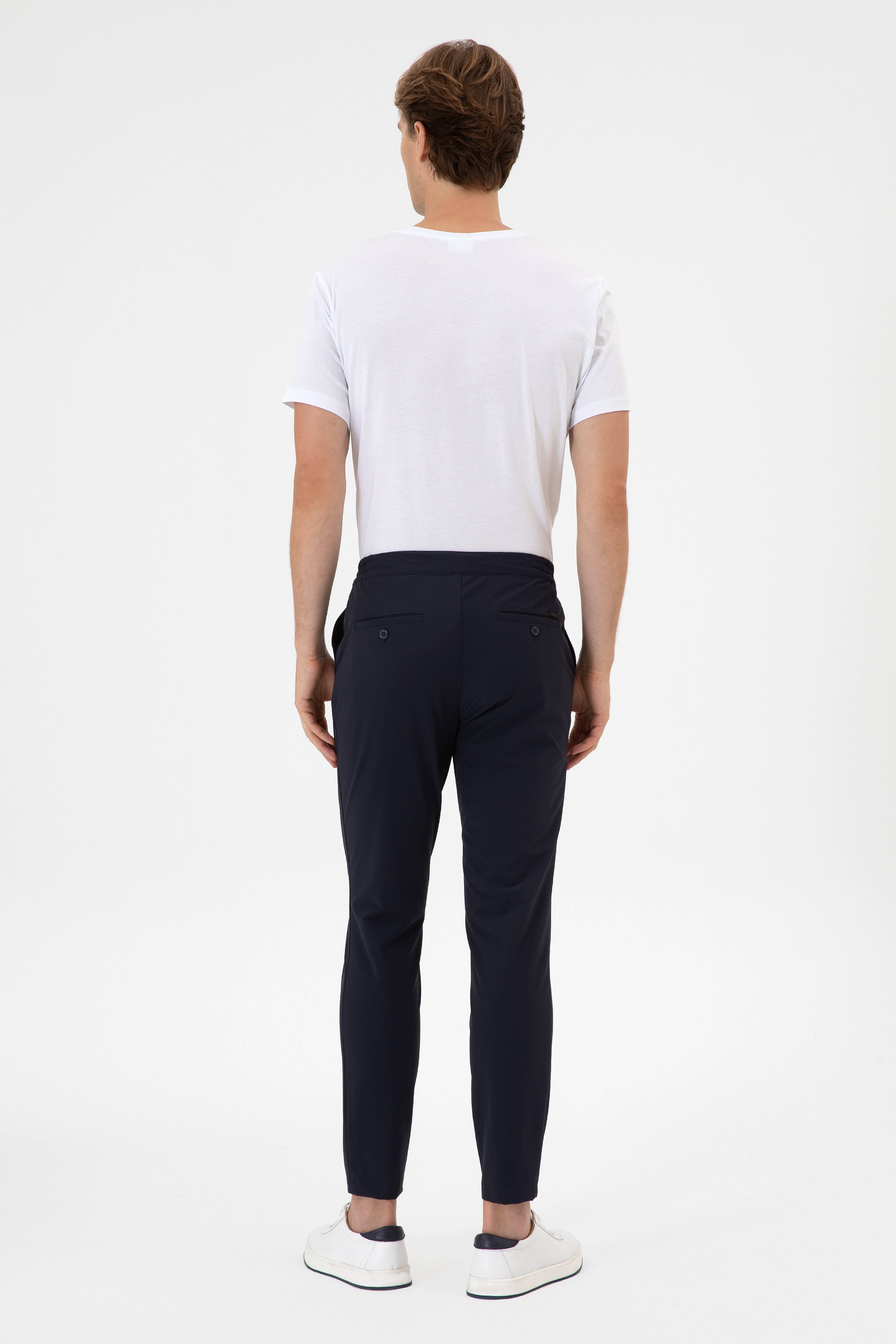 Erkek Body Fit Lacivert Kanvas Pantolon - Image 4
